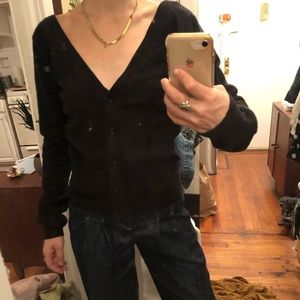 Reformation low-v cardigan